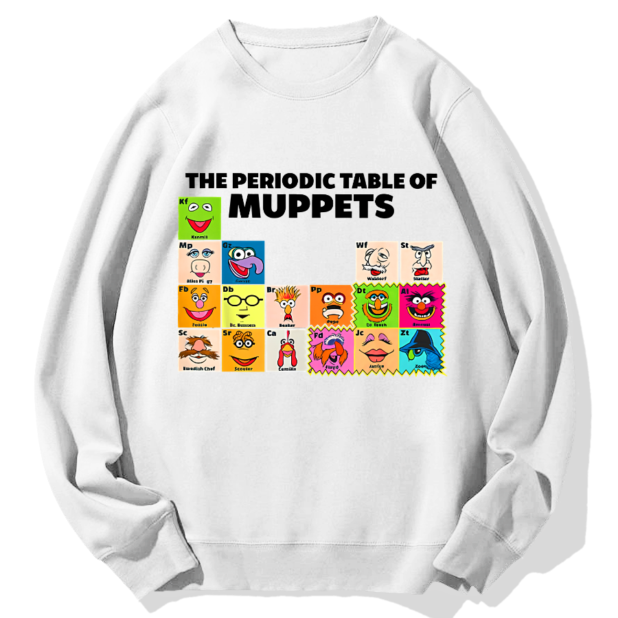 The Periodic Table Of The Muppets Geek Cotton Sweatshirt