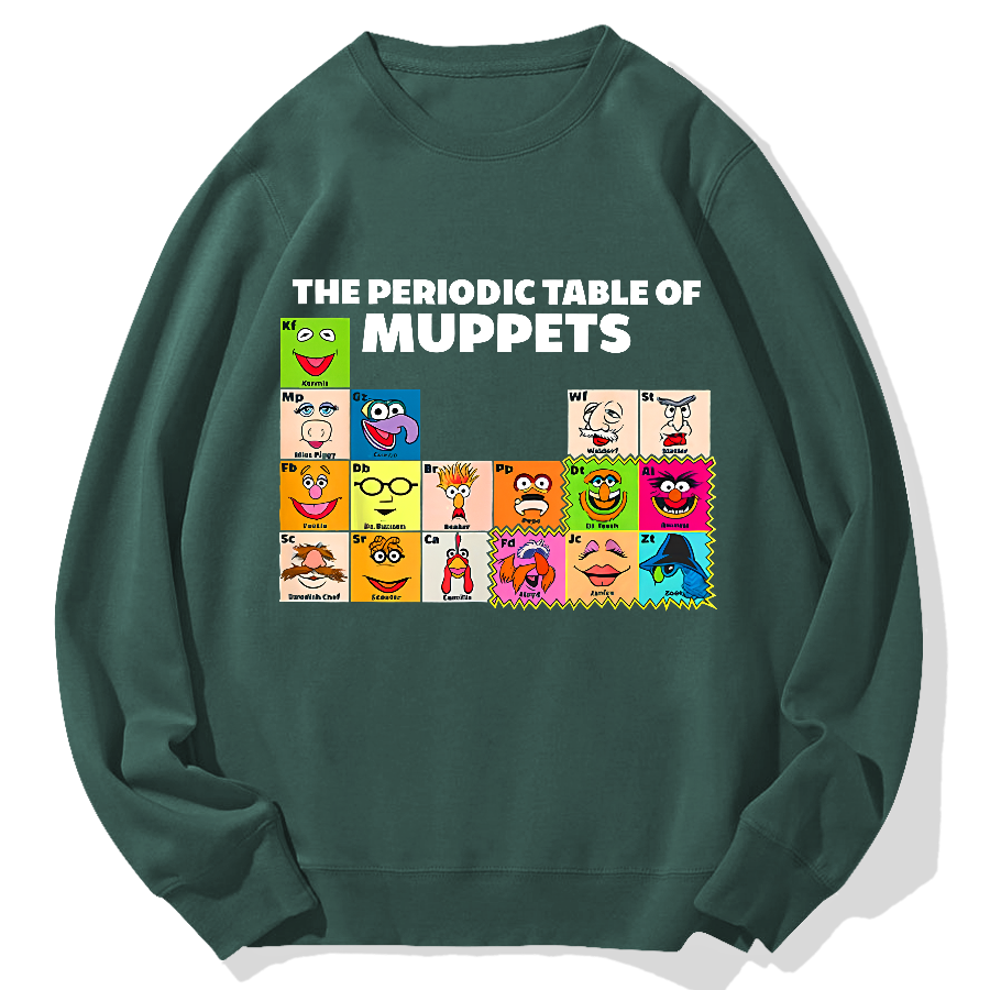 The Periodic Table Of The Muppets Geek Cotton Sweatshirt