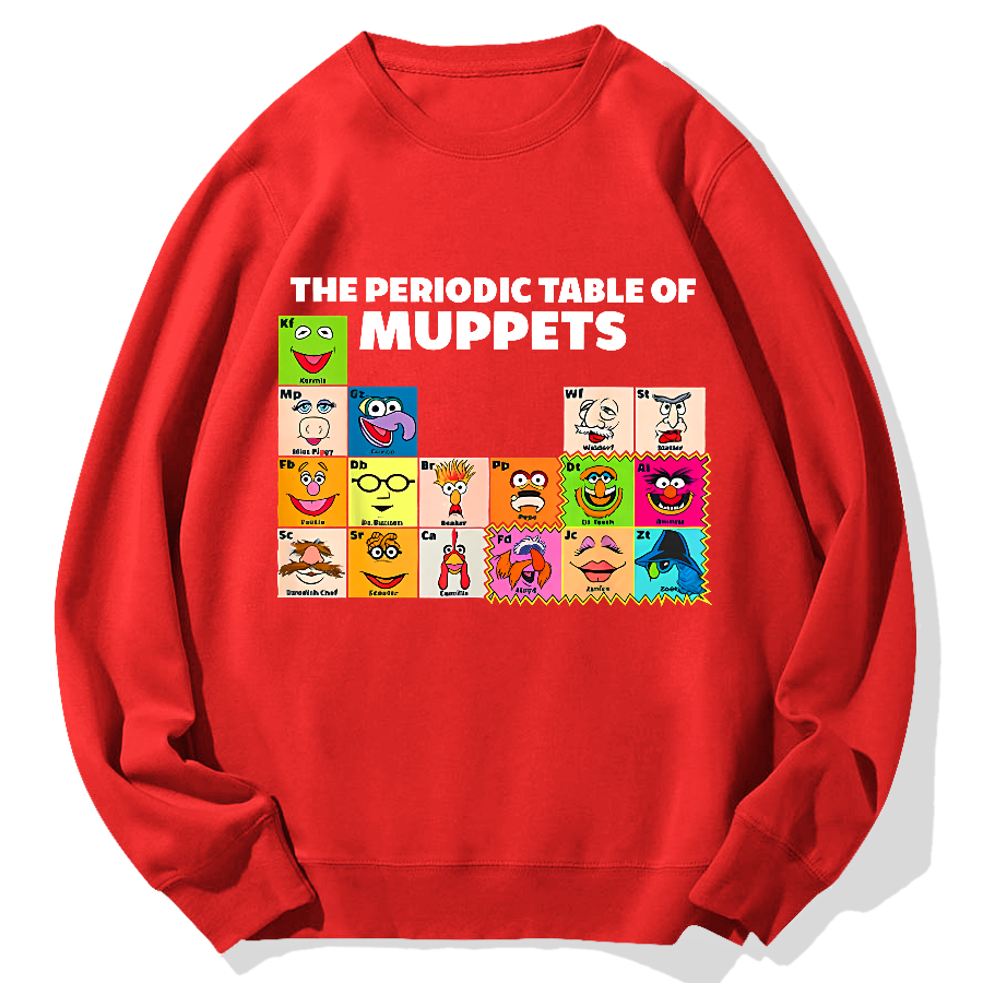 The Periodic Table Of The Muppets Geek Cotton Sweatshirt