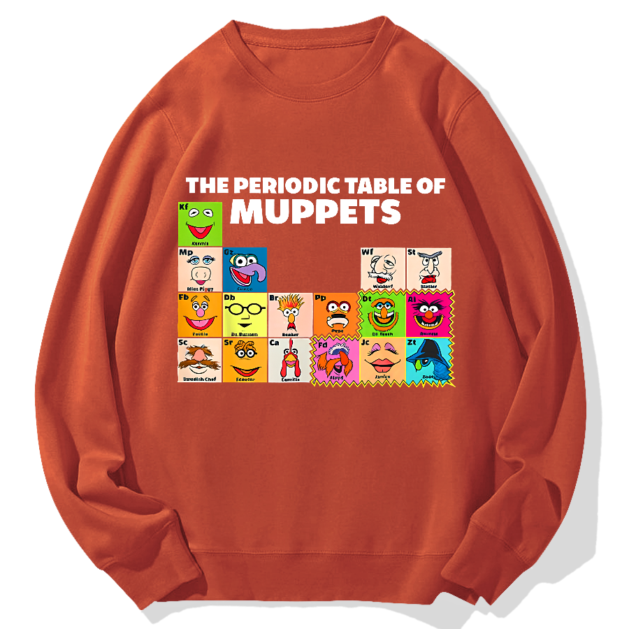 The Periodic Table Of The Muppets Geek Cotton Sweatshirt
