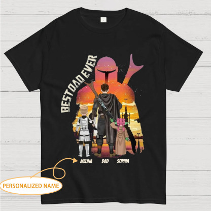 Personalized Best Dad Ever - The Dadalorian Personalized Shirt Gift For Dad