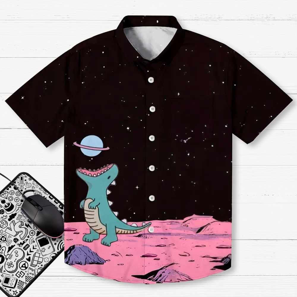 Dinosaurs Eat The Moon Geeky Shirt