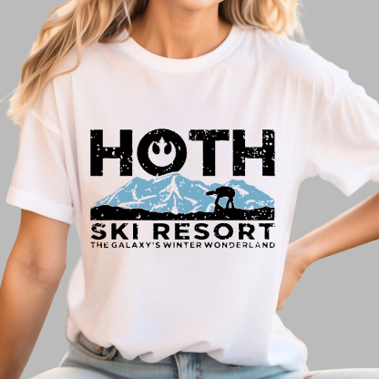 Hoth Ski Resort Casual Geeky T-Shirt