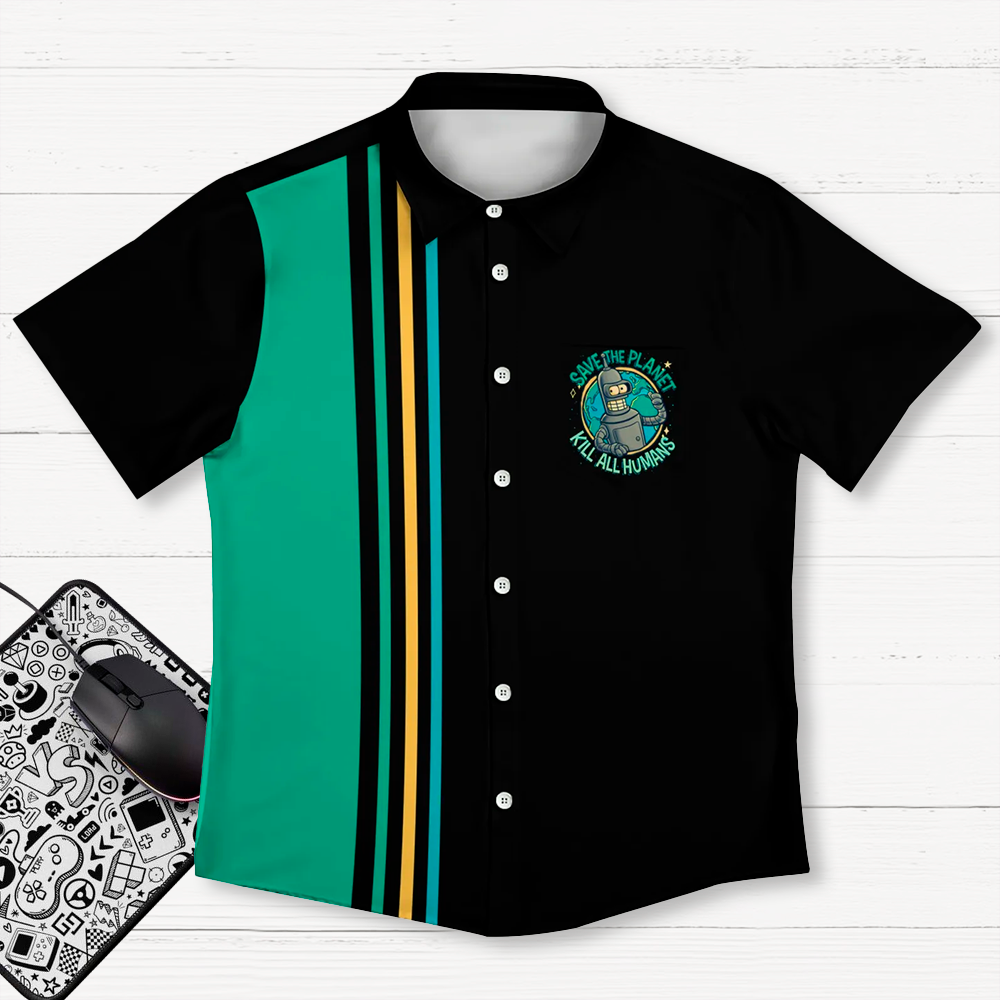Save The Planet Kill All Humans Geeky Shirt 