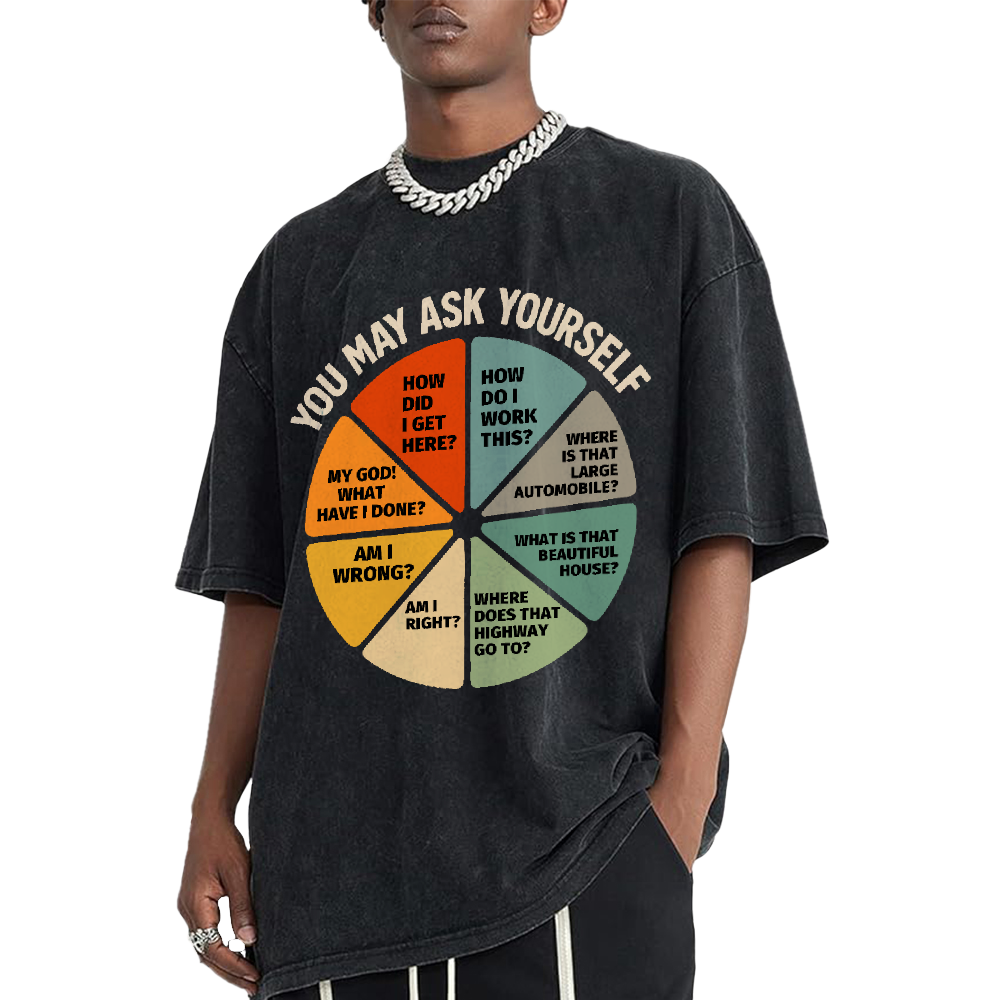 You-May-Ask-Yourself Vintage Distressed T-shirt