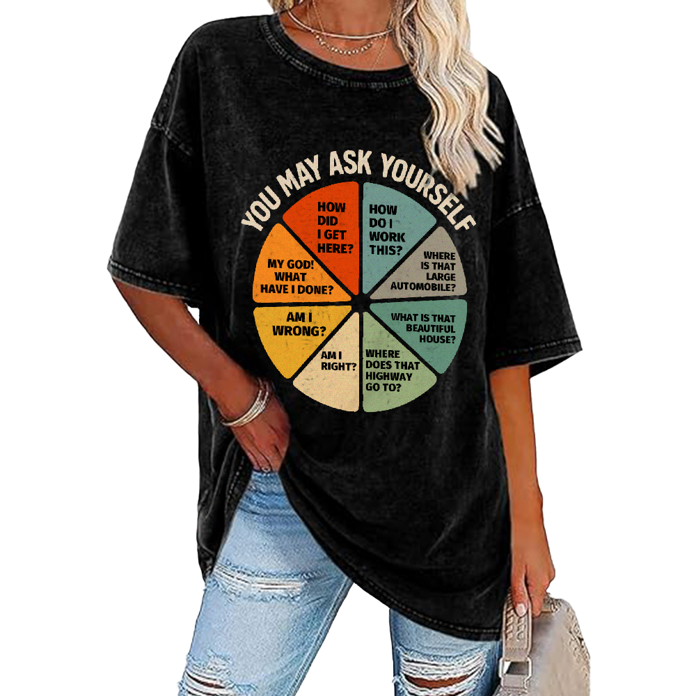 You-May-Ask-Yourself Vintage Distressed T-shirt