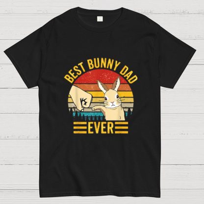 Best Bunny Dad Ever Geeky T-Shirt
