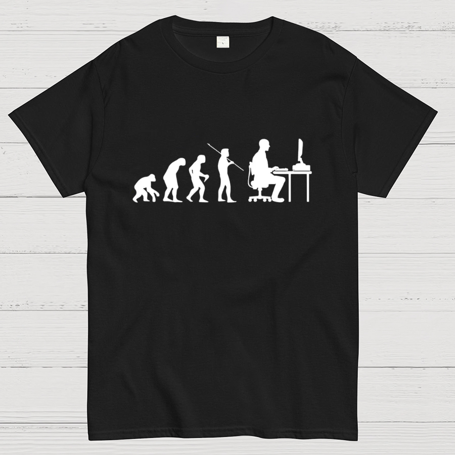 Computer Worker Evolution Shirt, Programmer T-Shirt
