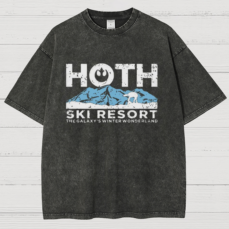 Hoth Ski Resort Vintage Distressed T-shirt