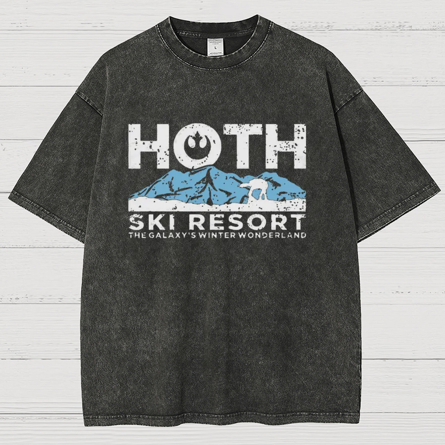 Hoth Ski Resort Vintage Distressed T-shirt