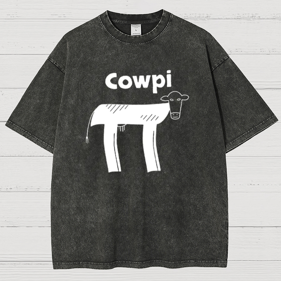 Cowpi Funny Geek Vintage Distressed T-shirt