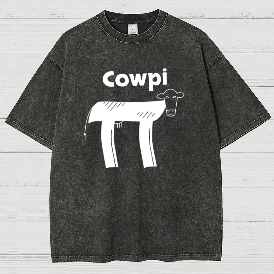 Cowpi Funny Geek Vintage Distressed T-shirt