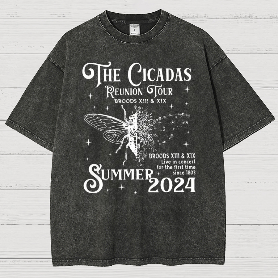 The Cicadas Reunion Tour Summer 2024 Vintage Distressed T-shirt