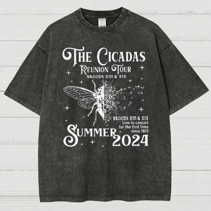 The Cicadas Reunion Tour Summer 2024 Vintage Distressed T-shirt
