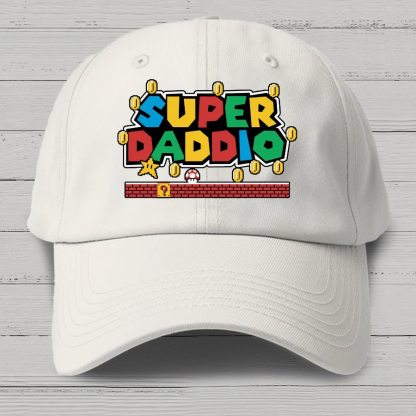 Father's Day Gift Father's Day T Shirt SUPER DADDIO Gamer Dad Cotton Hat