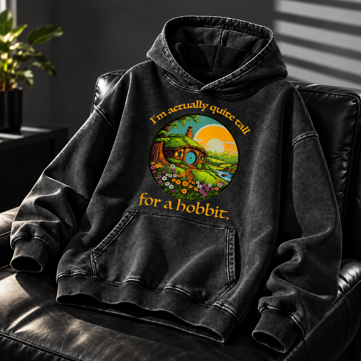 I'm Actually Quite Tall For A Hobbit Vintage Distressed Hoodie