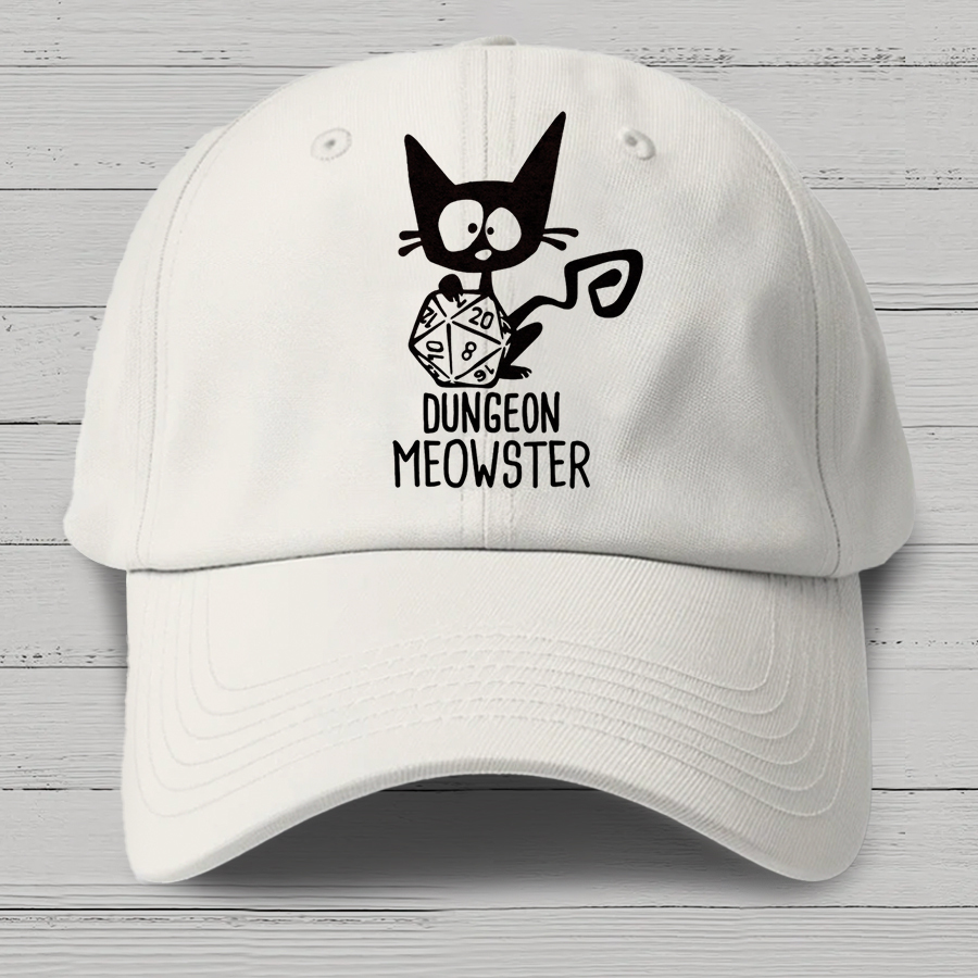 Dungeon Meowster Funny Unisex Gamer Cotton Hat