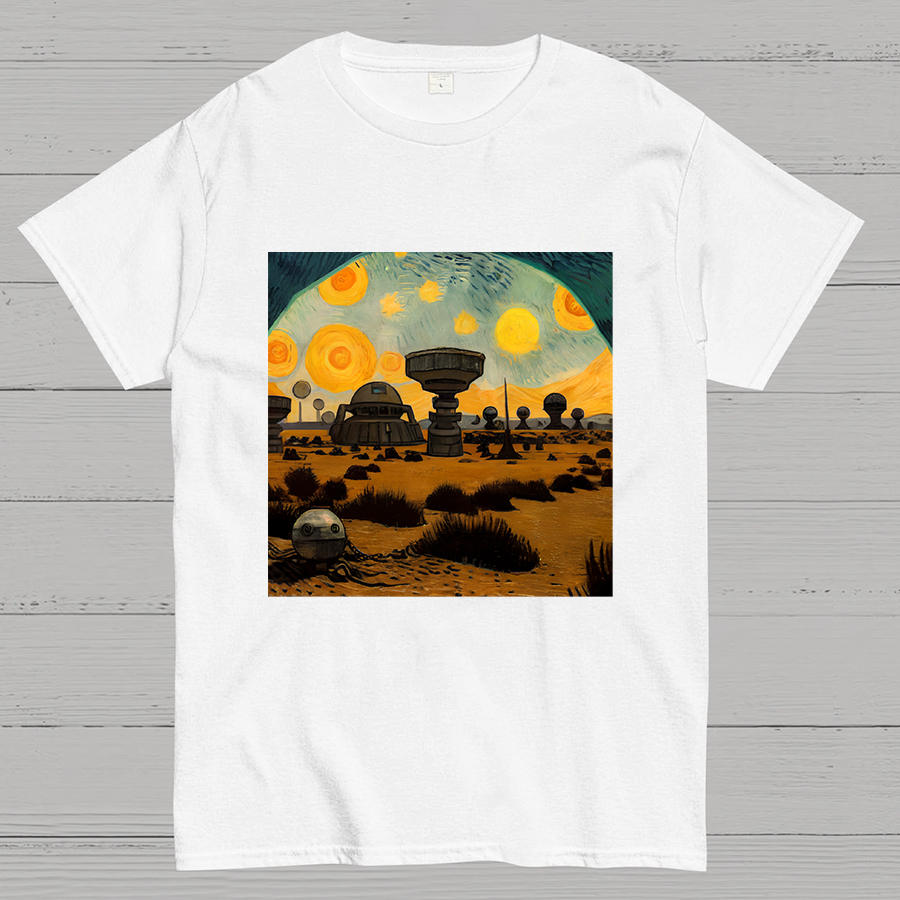 Starry Night in Mos Eisley Tatooine Nerdy T-Shirt