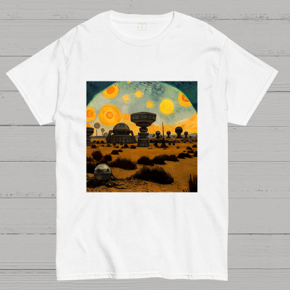 Starry Night in Mos Eisley Tatooine Nerdy T-Shirt