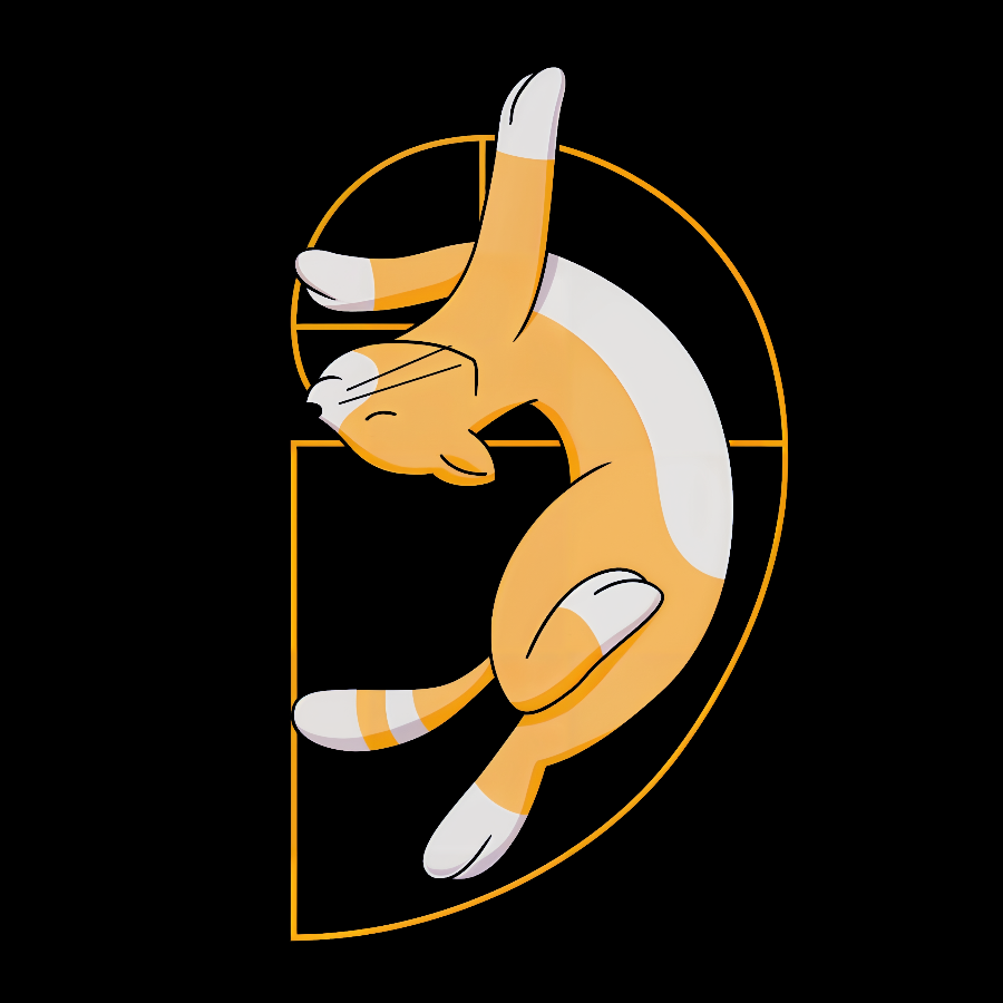 Fibonacci Spiral Cat Geeky T-Shirt