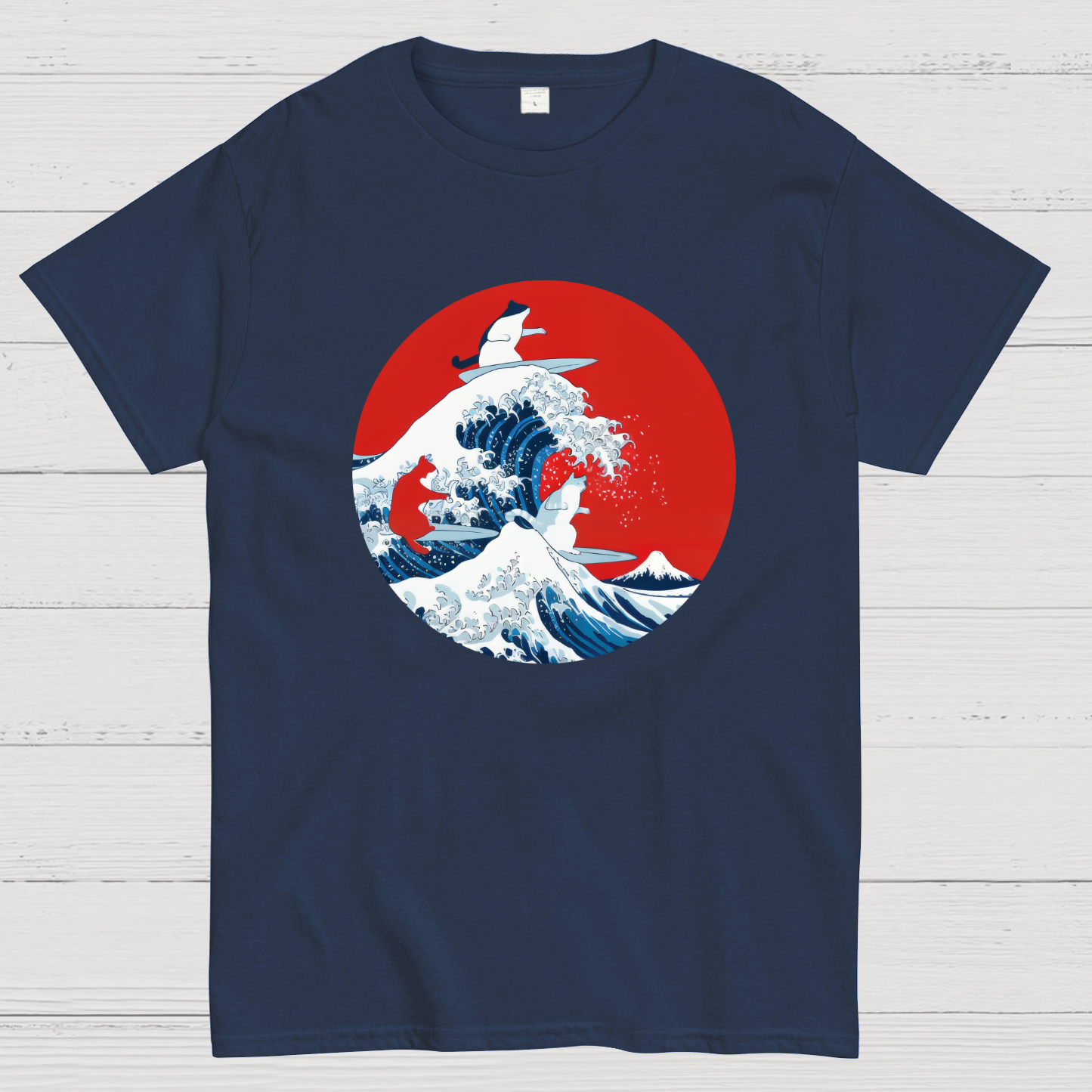 Surfing Cat Funny T-Shirt