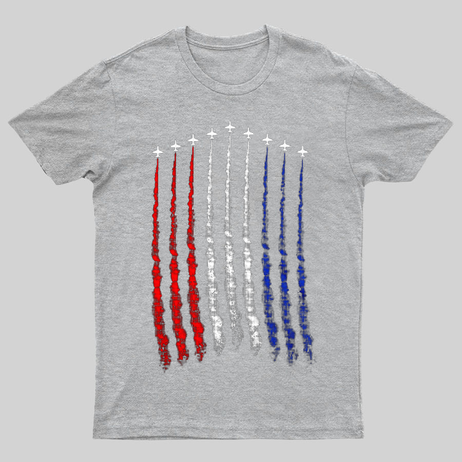 Red White Blue Air Force Flyover 1776 T-Shirt