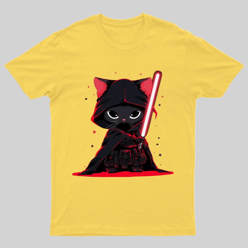 Cat Vader Embrace the Feline Dark Side! Nerdy T-Shirt