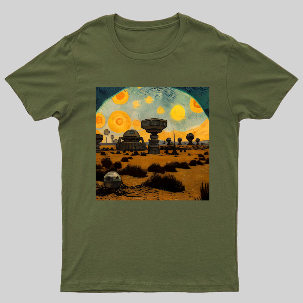 Starry Night in Mos Eisley Tatooine Nerdy T-Shirt