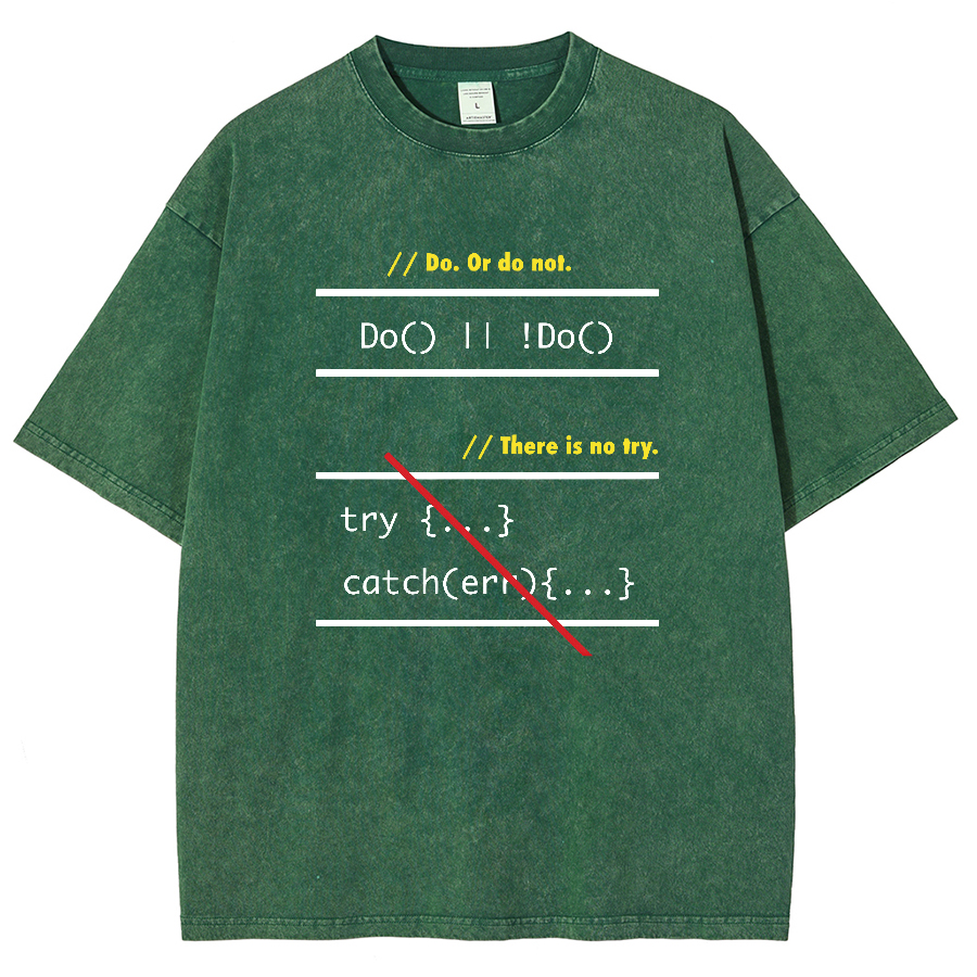 There is No Try in Code (JavaScript) Vintage Distressed T-shirt