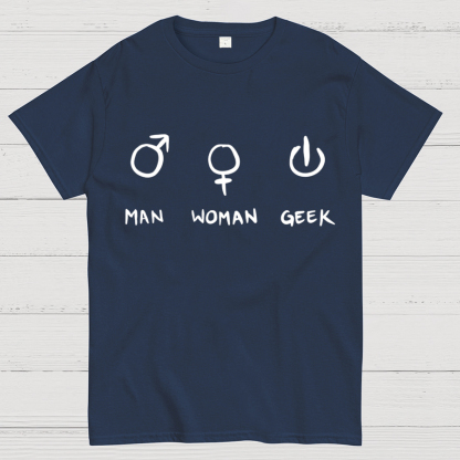 Symbols For Man, Woman & Geek T-Shirt