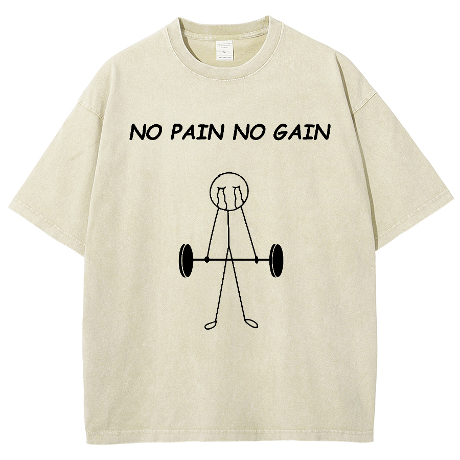 No Pain No Gain Vintage Distressed T-shirt