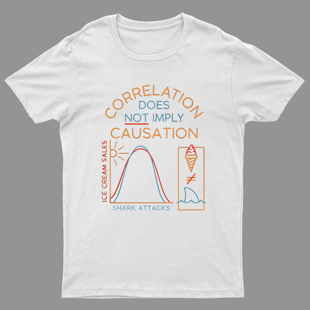 Correlation Does Not Imply Cauisation Geeky T-Shirt