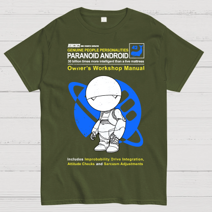 Paranoid Android Manual Geek T-Shirt