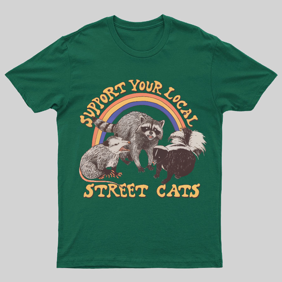 Support Your Local Street Cats (raccoon) Tee
