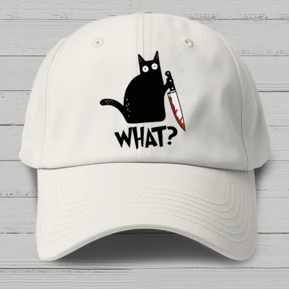 Sarcastic Funny Black Cat Cotton Hat