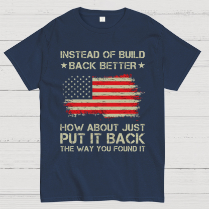 Instead Of Build Back Better How About Just Put It Back 1776 T-Shirt