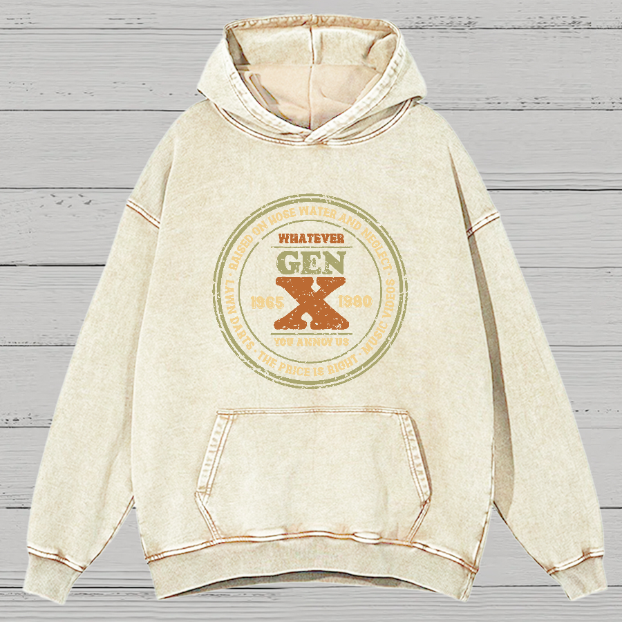 GenX Vintage Distressed Hoodie