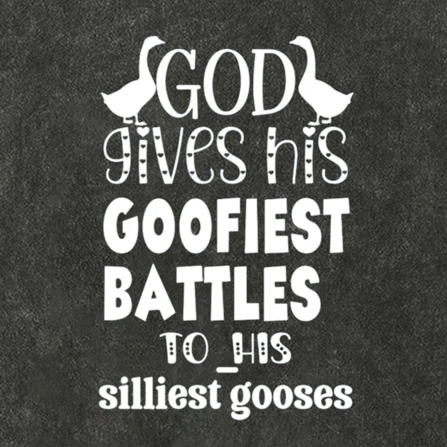 God Gives His Goofiest Battles To His Silliest Gooses Funny Vintage Distressed T-shirt