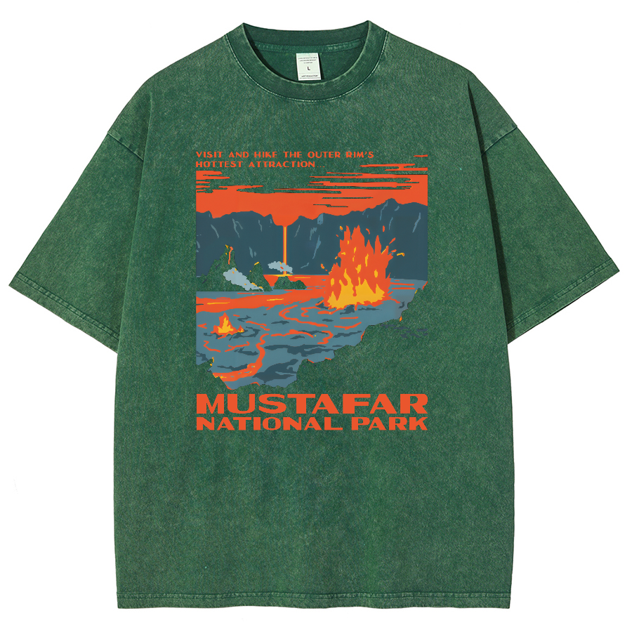 Mustafar National Park Vintage Distressed T-shirt