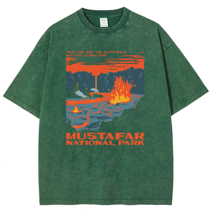 Mustafar National Park Vintage Distressed T-shirt