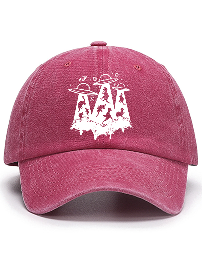 Dinosaur Alien Abduction Unisex Cotton Hat