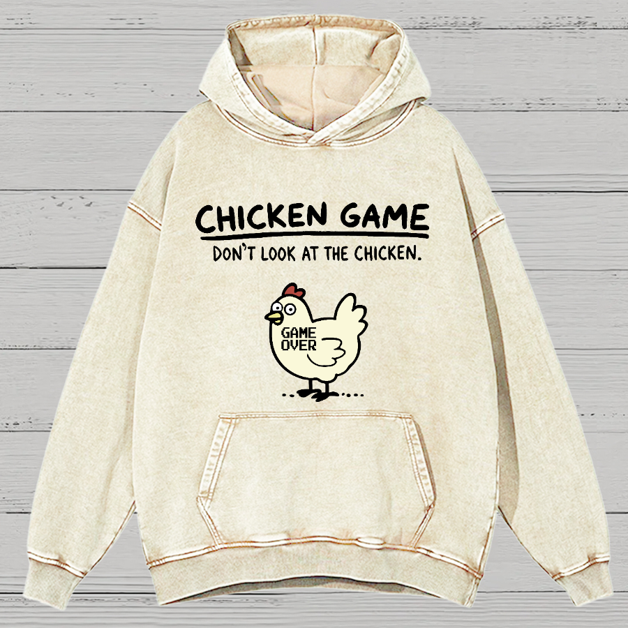 Chicken Game Vintage Distressed Hoodie