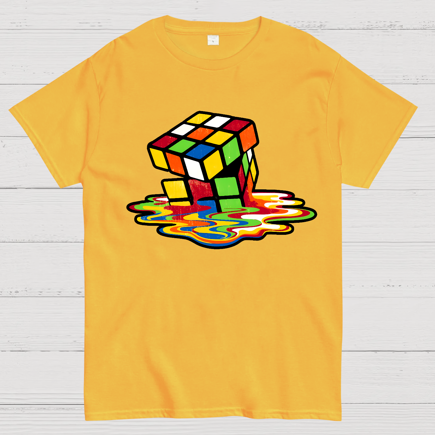 Retro Rubik's Cube Design Geek T-Shirt