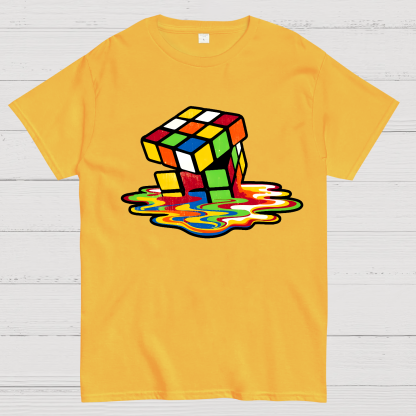 Retro Rubik's Cube Design Geek T-Shirt