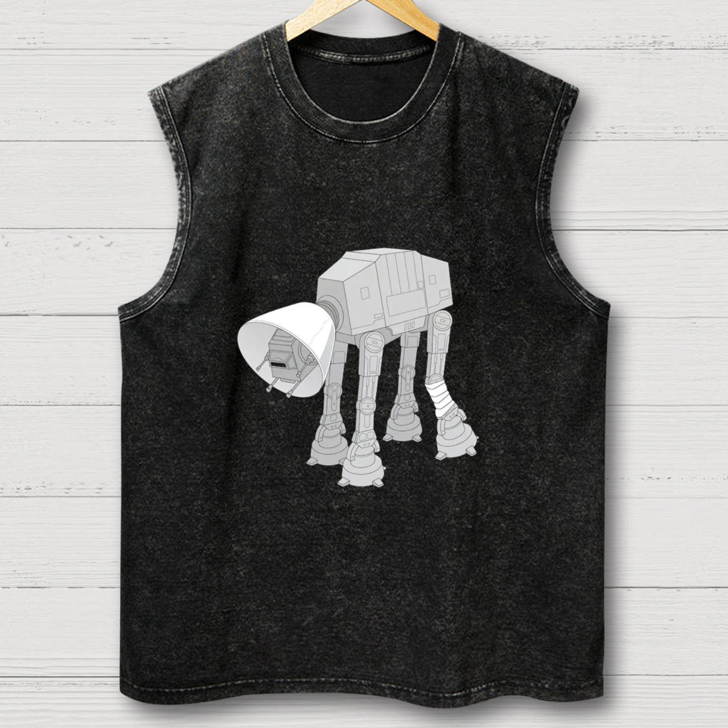 Battle Damage Vintage Distressed Washed Tank
