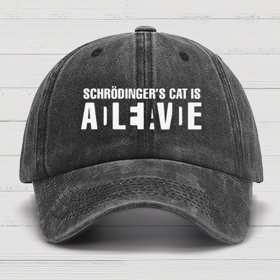 Schrödinger's Cat Adleiavde Geek Science Cotton Hat