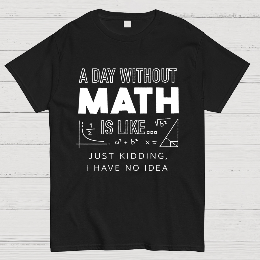 A Day Without Math Is Like Geeky T-Shirt