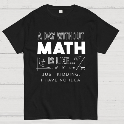A Day Without Math Is Like Geeky T-Shirt
