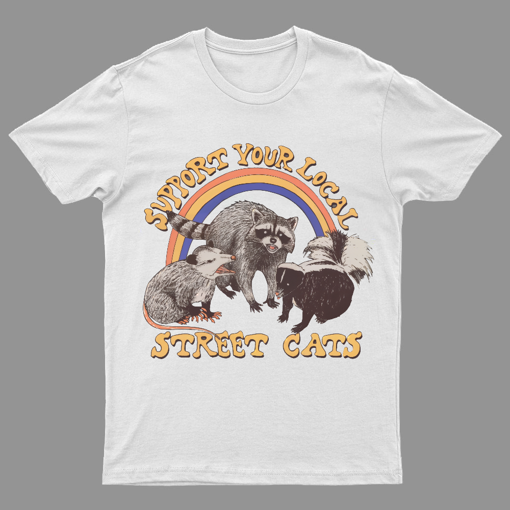 Support Your Local Street Cats (raccoon) Tee