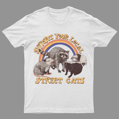 Support Your Local Street Cats (raccoon) Tee